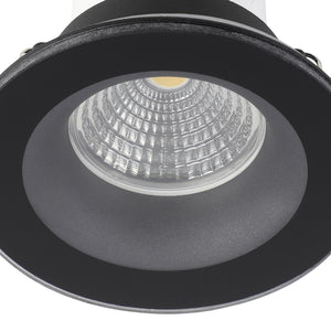 Eglo EU Salabate Black Aluminium LED Round Recessed Light, IP20/IP44, 2700K