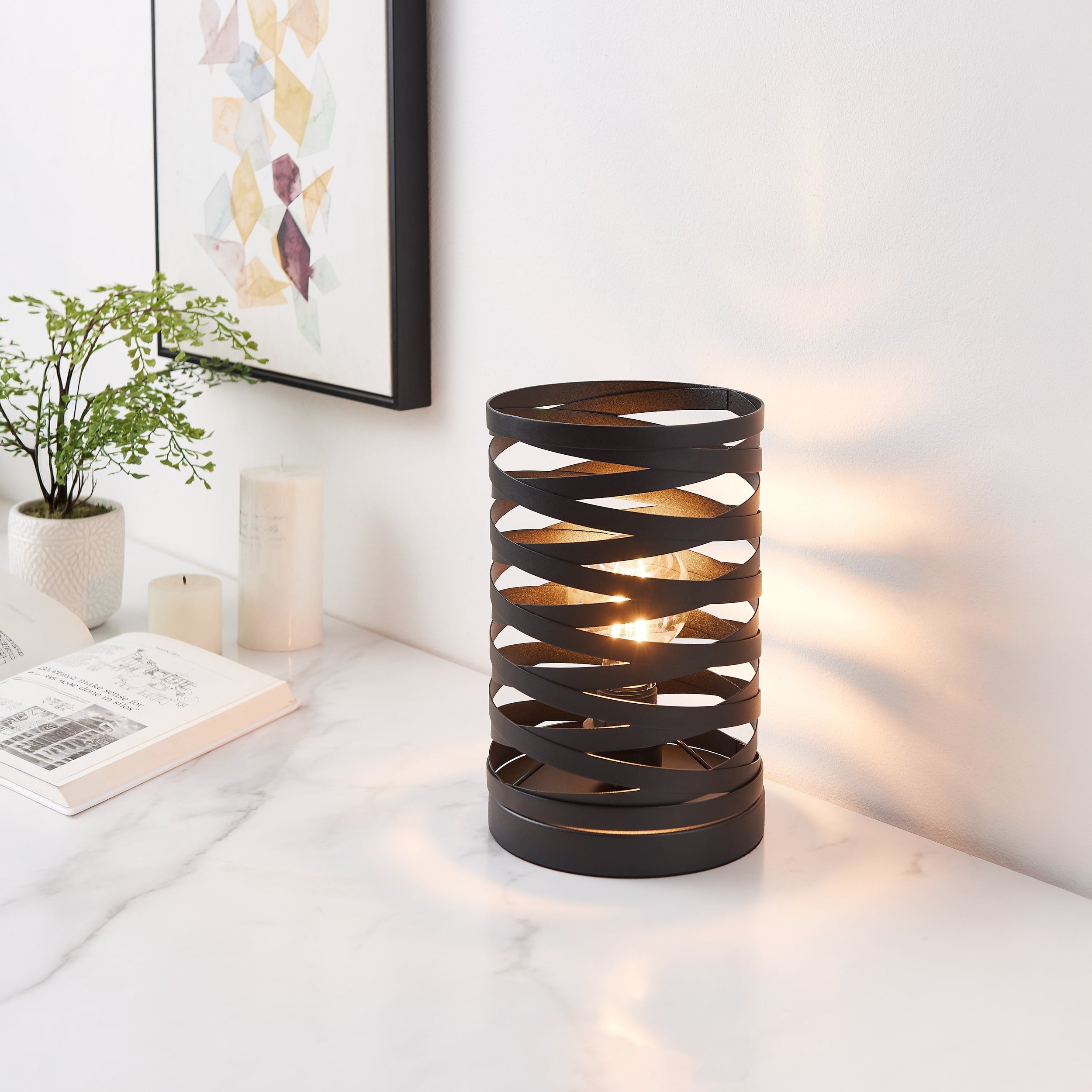 Eglo EU Marghera-Z Black Steel Modern Smart LED Table Lamp