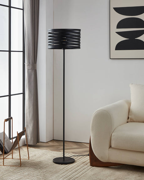 Eglo EU Cremella Black Steel Floor Lamp