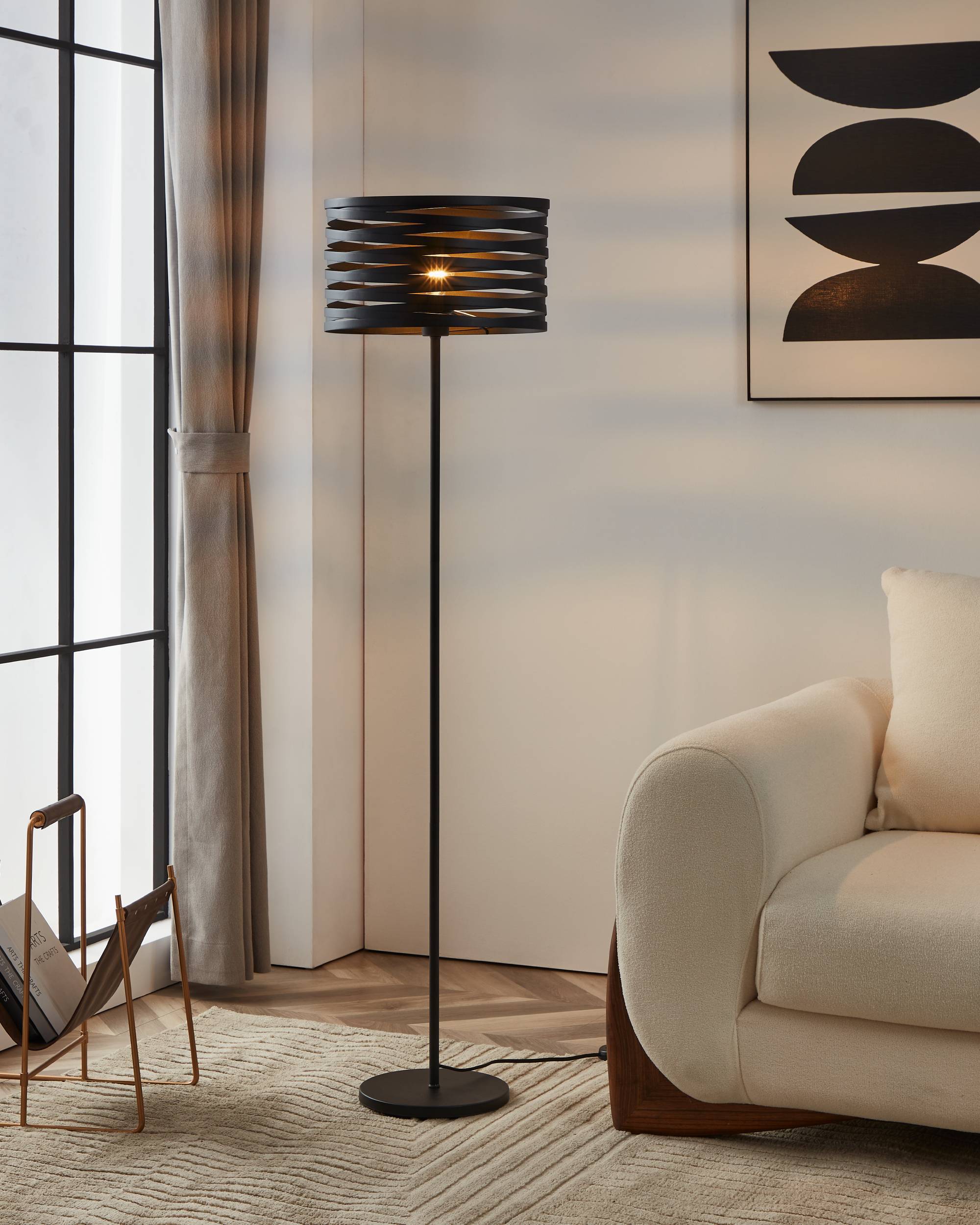 Eglo EU Rovito Black Round Plastic LED Ceiling Light, 30cm product image - Endon Lighting from First Light Direct with great prices and fast UK delivery