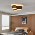 Eglo EU Pastore 2 Black/White Steel & Fabric 3-Light Ceiling Light