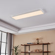 Eglo EU Herrora-Z Aluminium & Plastic White LED Smart Control Ceiling Light, Rectangle