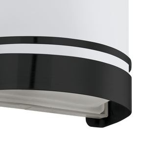Eglo EU Cerno Exterior Curved Black Steel Wall Light