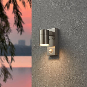 Eglo EU Riga 5 Motion Sensor LED Outdoor Wall Light, Stainless Steel