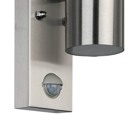 Eglo EU Riga 5 Motion Sensor LED Outdoor Wall Light, Stainless Steel