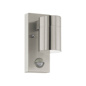 Eglo EU Riga 5 Motion Sensor LED Outdoor Wall Light, Stainless Steel