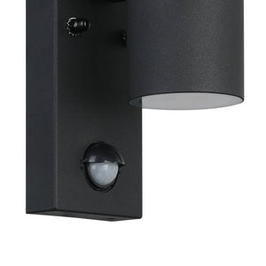 Eglo EU Riga 5 Motion Sensor LED Outdoor Wall Light, Black