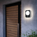 Eglo EU Madriz LED Outdoor Wall Light Black with Motion Sensor 
