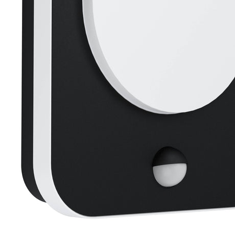 Eglo EU Madriz LED Outdoor Wall Light Black with Motion Sensor