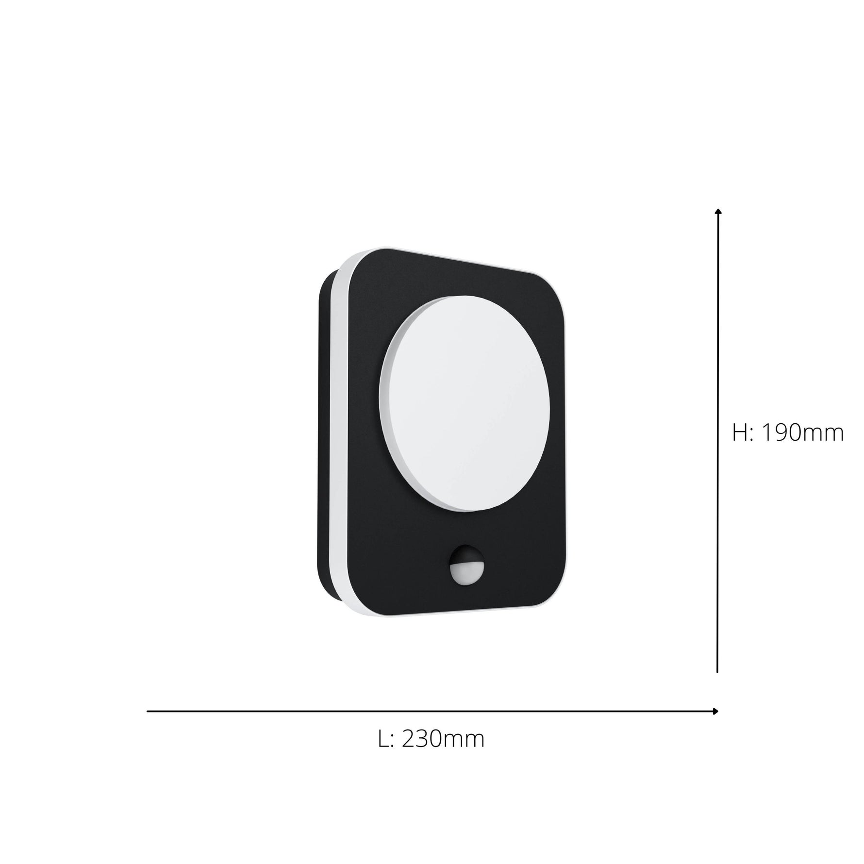 Eglo EU Madriz LED Outdoor Wall Light Black with Motion Sensor