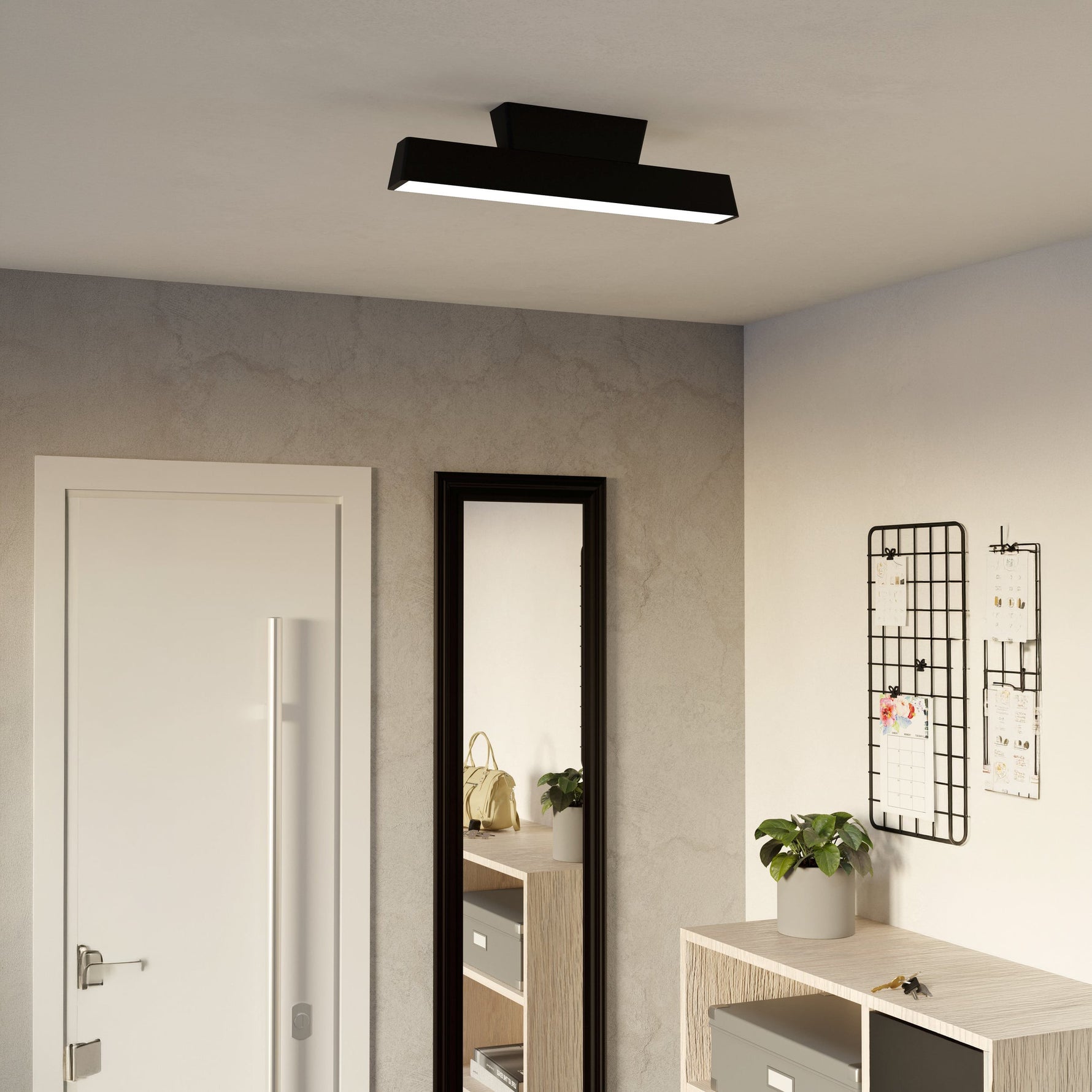Eglo EU Lanciano-Z White Plastic Crystal Effect Integrated LED Smart Light Flush Fitting, (D) 45cm product image - Endon Lighting from First Light Direct with great prices and fast UK delivery