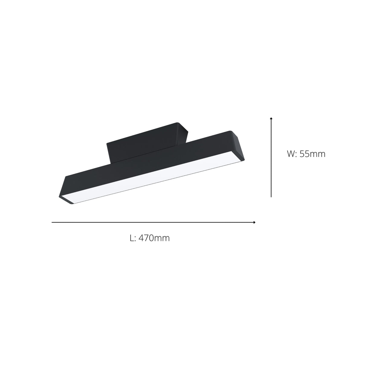 Eglo EU Simolaris?Z Smart LED Ceiling Light – Black Finish, RGB + Tuneable White 2700–6500K, App & Remote Control