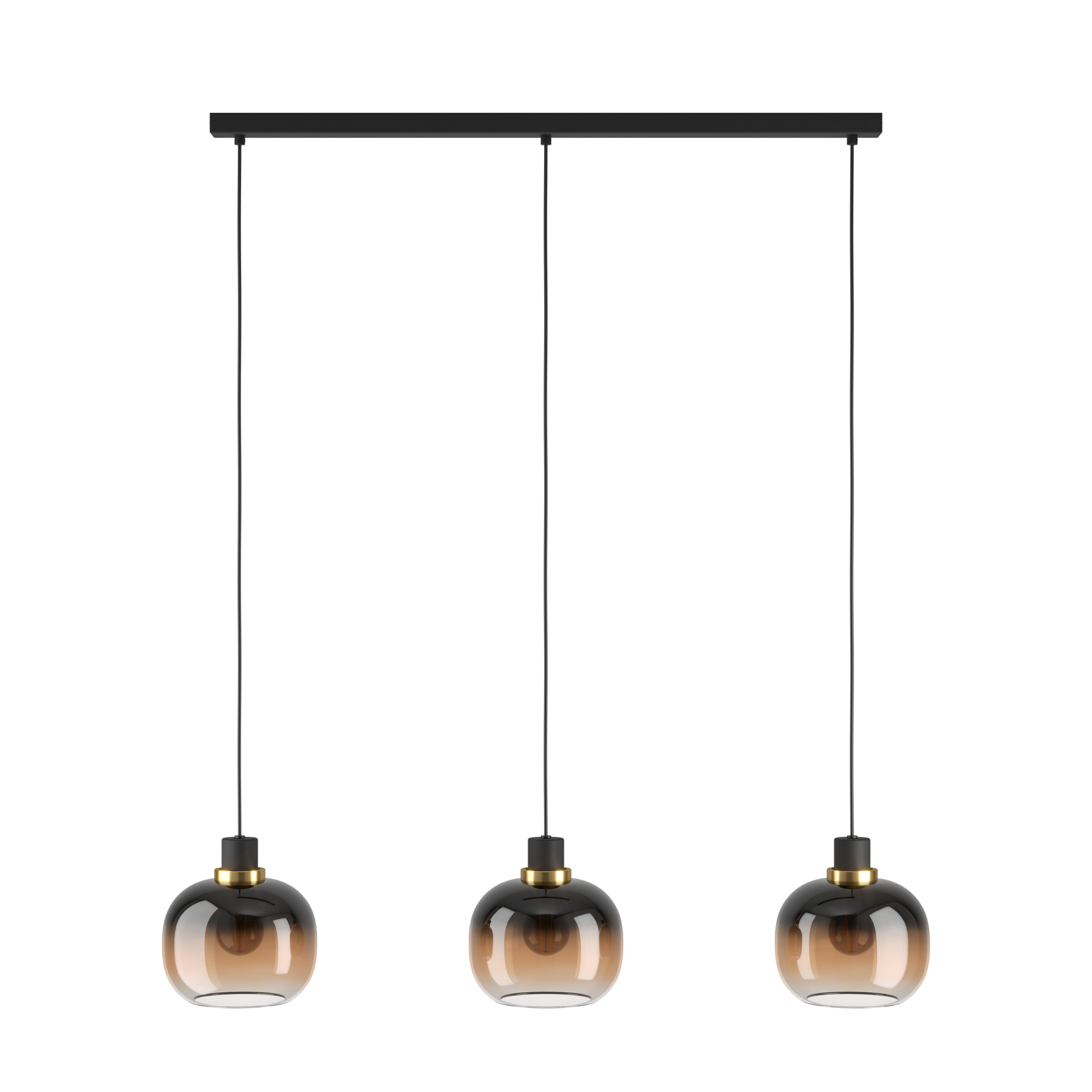 Eglo Lighting HL/3 black/brass-br. bl-brown-tr.'OILELL Pendant Lamps from the OILELLA range. Part Number - 99615