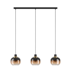 Eglo Lighting HL/3 black/brass-br. bl-brown-tr.'OILELL Pendant Lamps from the OILELLA range. Part Number - 99615