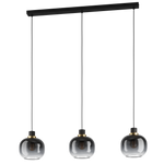 Eglo Lighting HL/3 black/brass-br. bl-grey-tr.'OILELLA Pendant Lamps from the OILELLA range. Part Number - 99617