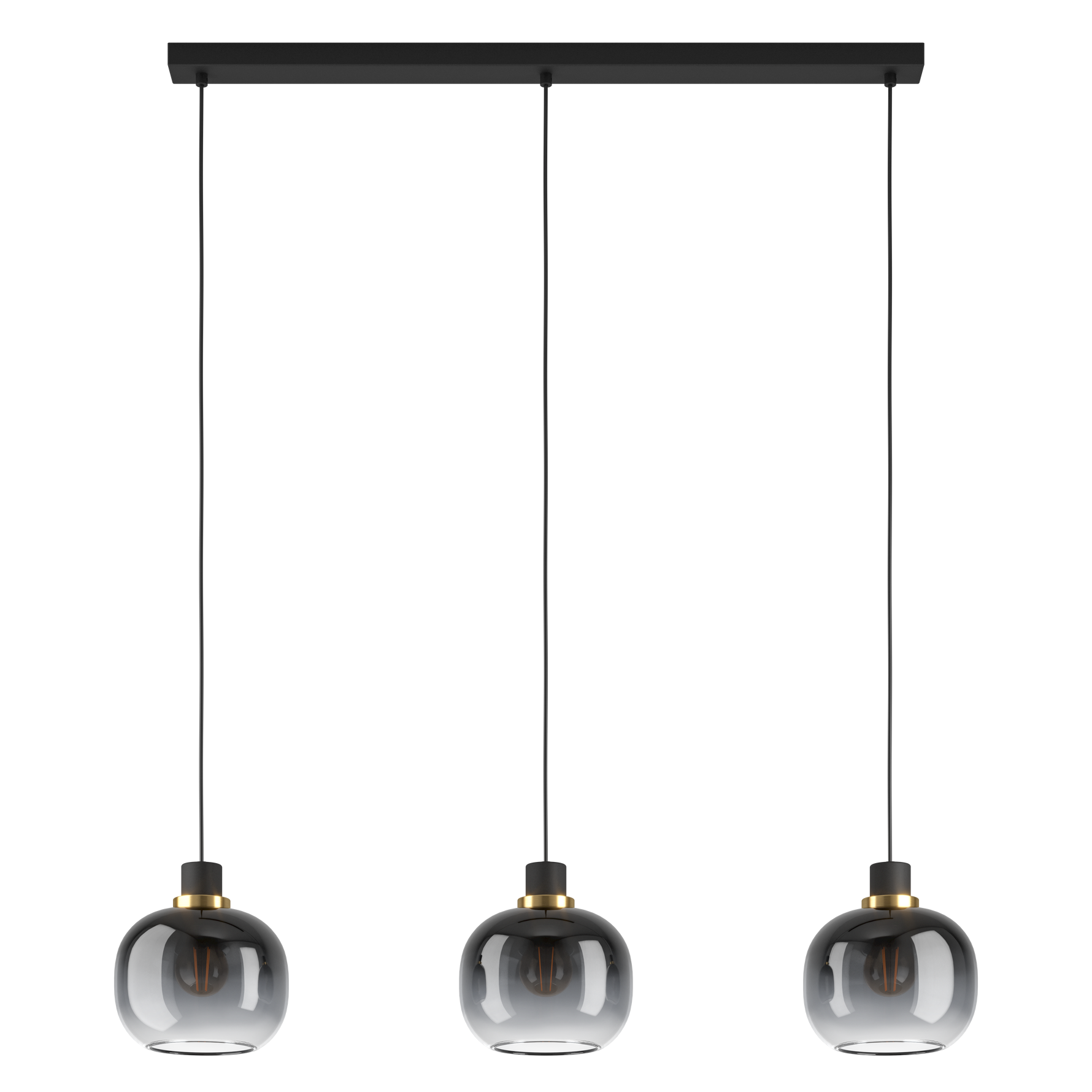 Eglo Lighting HL/3 black/brass-br. bl-grey-tr.'OILELLA Pendant Lamps from the OILELLA range. Part Number - 99617