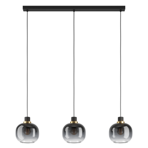 Eglo Lighting HL/3 black/brass-br. bl-grey-tr.'OILELLA Pendant Lamps from the OILELLA range. Part Number - 99617