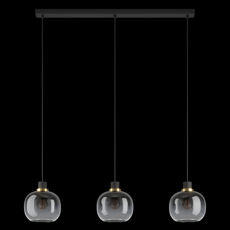 Eglo Lighting HL/3 black/brass-br. bl-grey-tr.'OILELLA Pendant Lamps from the OILELLA range. Part Number - 99617