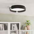 Eglo EU Valcasotto Steel Round LED Ceiling Light with Curved  Accents