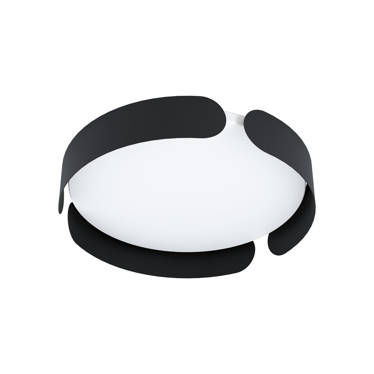 Eglo EU Valcasotto Steel Round LED Ceiling Light with Curved  Accents