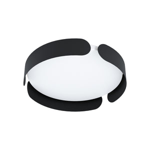 Eglo EU Valcasotto Steel Round LED Ceiling Light with Curved  Accents