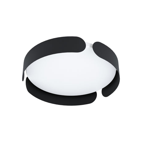 Eglo EU Valcasotto Steel Round LED Ceiling Light with Curved  Accents