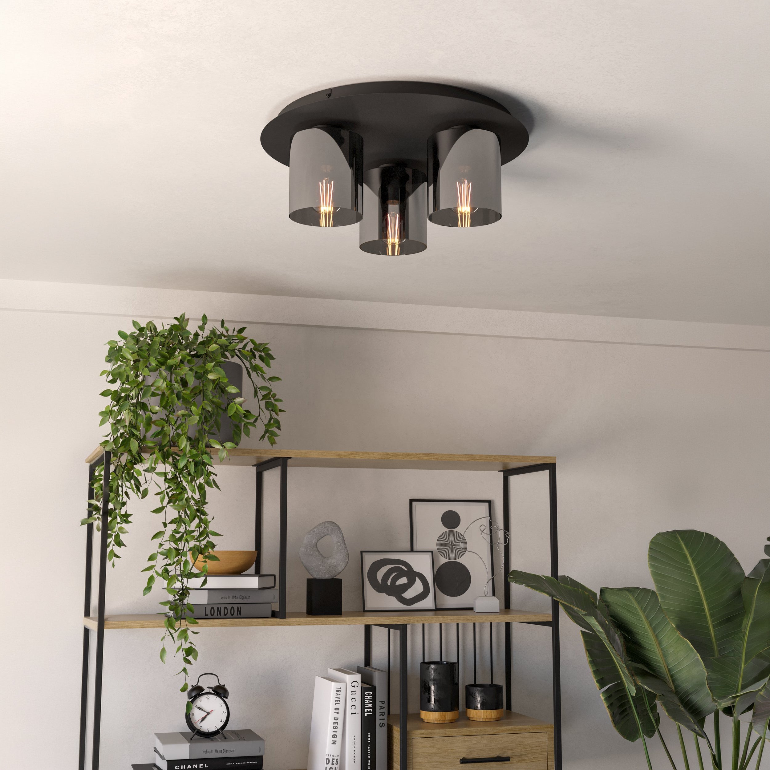 Eglo EU Sarsina-Z White Aluminium & Plastic LED Ceiling Light, 45cm product image - Endon Lighting from First Light Direct with great prices and fast UK delivery