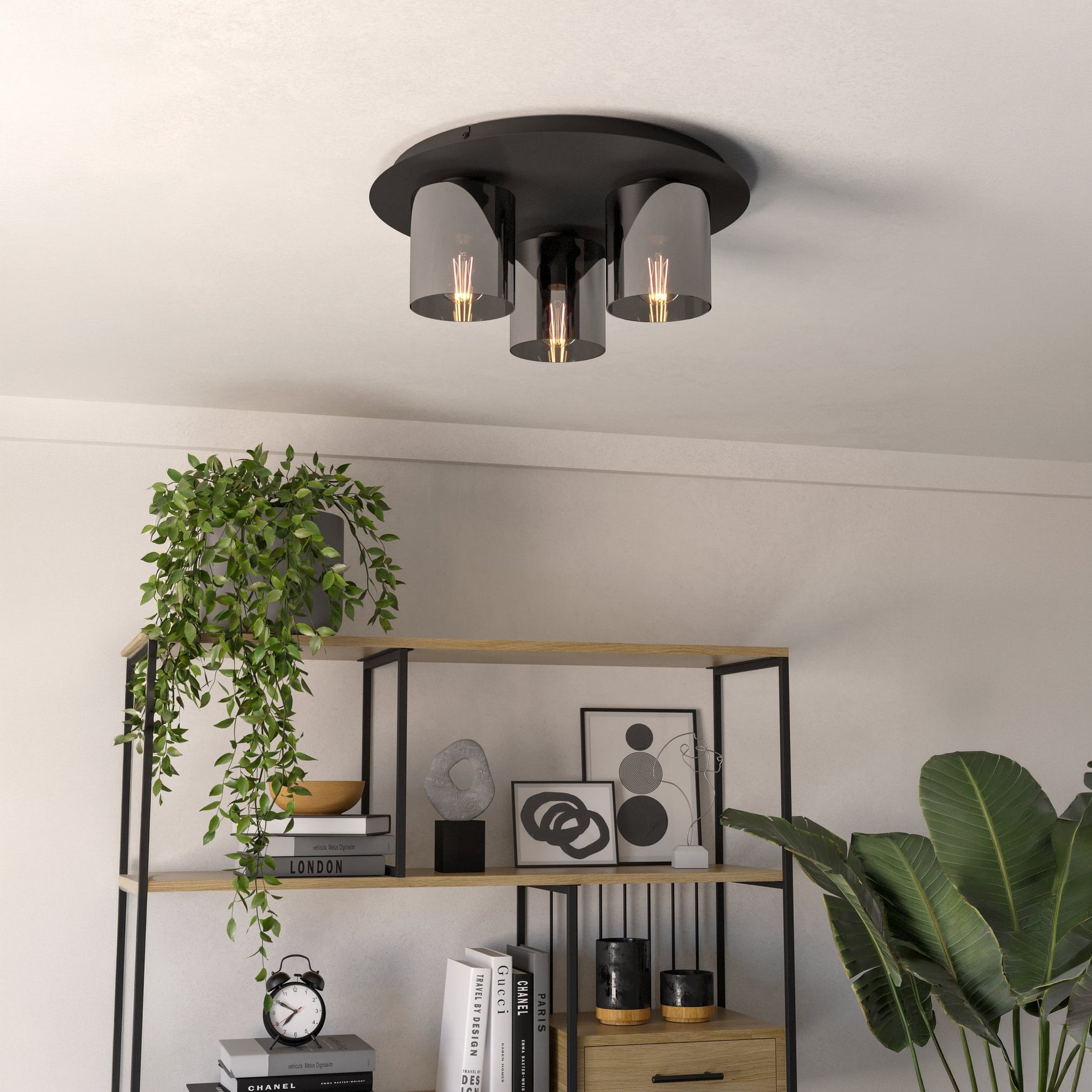 Eglo EU Sarsina-Z White Aluminium & Plastic LED Ceiling Light, 45cm product image - Endon Lighting from First Light Direct with great prices and fast UK delivery