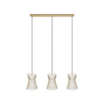 Eglo EU Maseta Gold Wire Mesh/Glass 3-Light Pendant