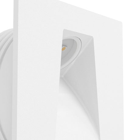 Eglo EU MECINOS Recessed LED Light – White, Square, Warm White, Compact Indoor Ceiling Downlight