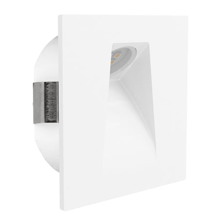 Eglo EU MECINOS Recessed LED Light – White, Square, Warm White, Compact Indoor Ceiling Downlight
