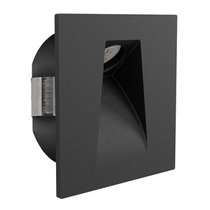 Eglo EU MECINOS Recessed LED Light – Black, Square, Warm White, Compact Indoor Ceiling Downlight
