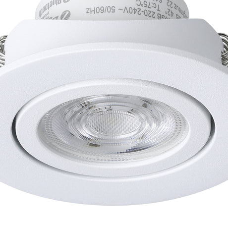 Eglo EU Saliceto-Z White Aluminium LED Single Recessed Light Smart Control