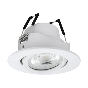 Eglo EU Saliceto-Z White Aluminium LED Single Recessed Light Smart Control