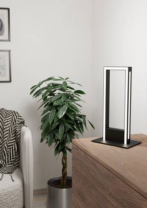 Eglo EU Salvilanas-Z Aluminium & Steel Black LED Smart Control Table Lamp