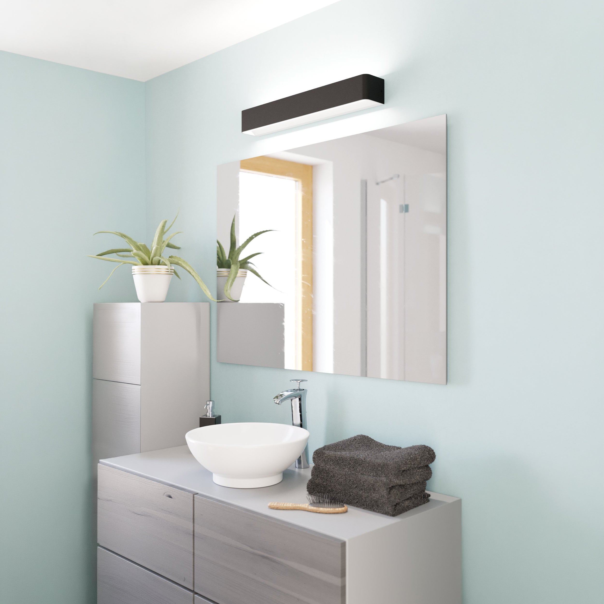 Eglo EU BARBANO?Z Smart LED Ceiling Light – Black Fabric Shade, RGB + Tuneable White, App & Remote Control product image - Endon Lighting from First Light Direct with great prices and fast UK delivery