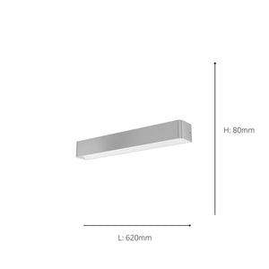 Eglo EU Sania 5 LED Satin Nickel & White Cube Steel Wall Light
