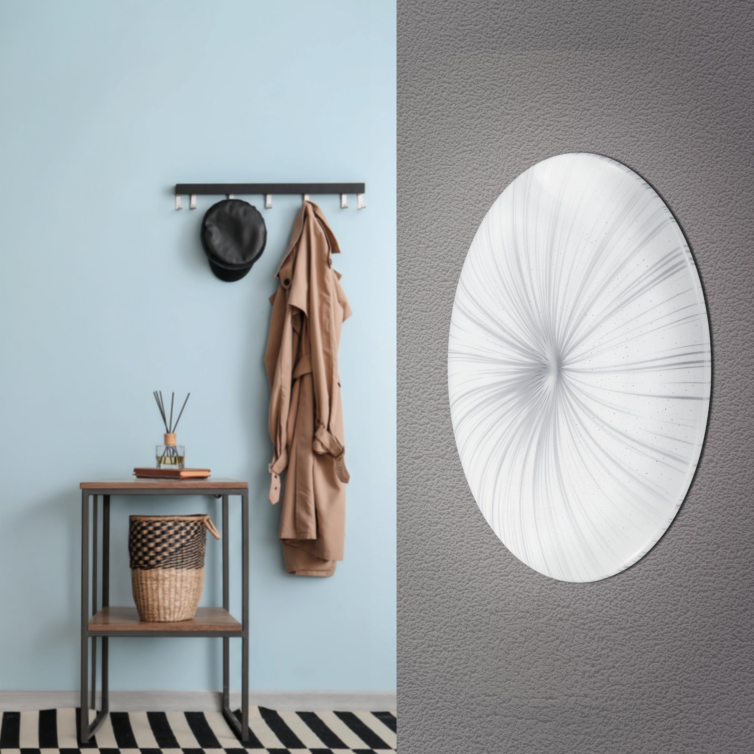 Eglo EU Salobrena-Z White Aluminium LED Smart Control Ceiling Light, 30cm product image - Endon Lighting from First Light Direct with great prices and fast UK delivery