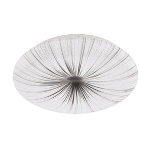 Eglo EU Nieves White & Silver LED Ceiling Light, (D) 31cm