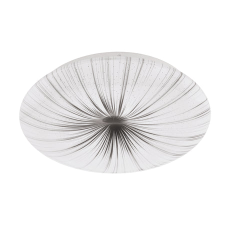 Eglo EU Nieves White & Silver LED Ceiling Light, (D) 31cm
