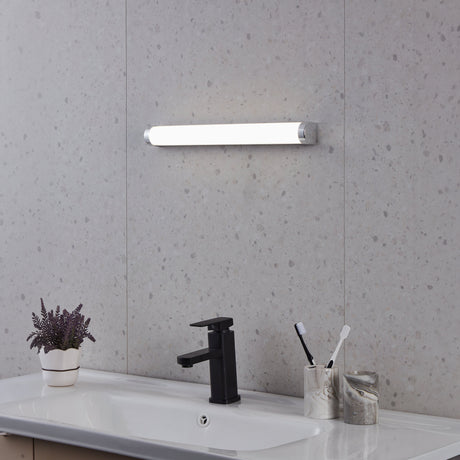 Eglo EU Tragacete 1 LED Chrome Plastic & Steel Bathroom Mirror Light, 45cm