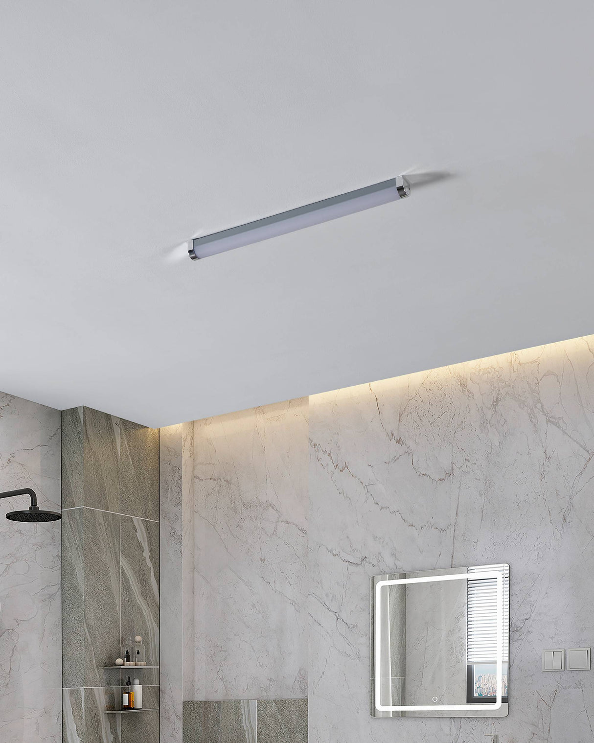 Eglo EU Tragacete 1 LED Chrome Plastic & Steel Bathroom Mirror Light
