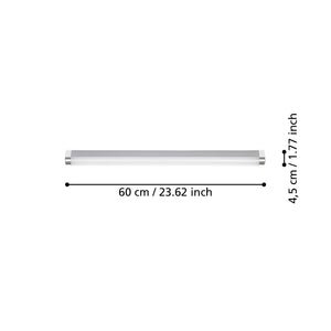 Eglo EU Tragacete 1 LED Chrome Plastic & Steel Bathroom Mirror Light