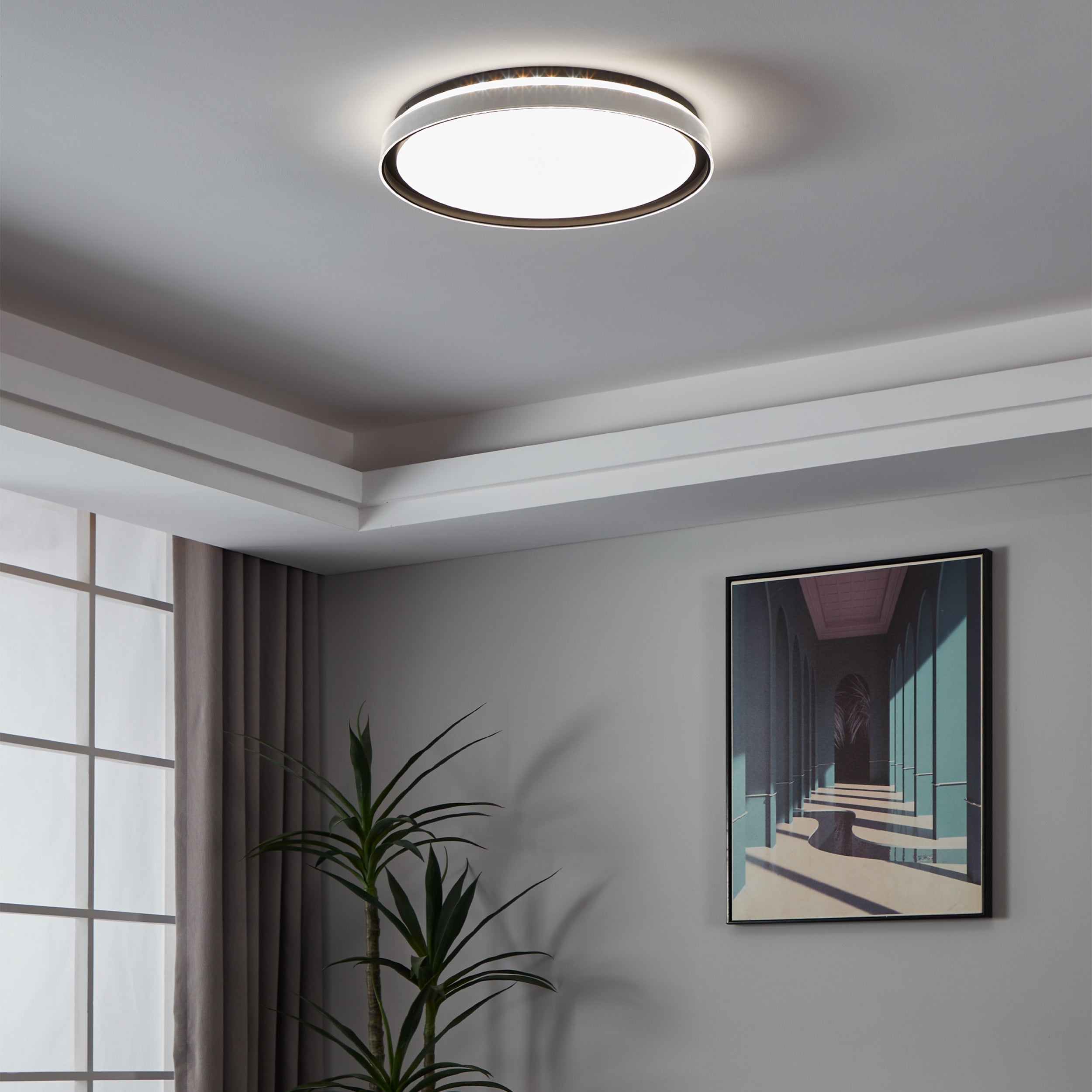 Eglo EU Barbotto Black Steel & Brown LED Single Pendant
