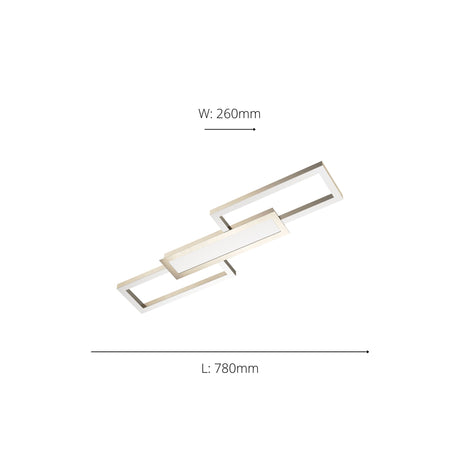 Eglo EU Monirote Steel & Aluminium White  LED Modern Celing Light