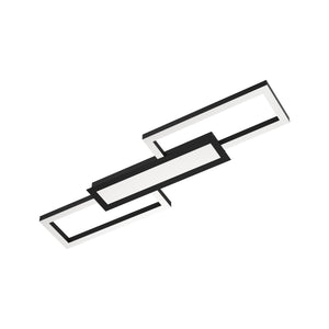 Eglo EU Monirote Black Steel & Aluminium White  LED Modern Celing Light