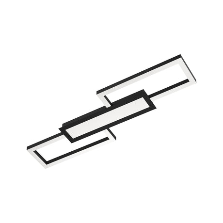 Eglo EU Monirote Black Steel & Aluminium White  LED Modern Celing Light