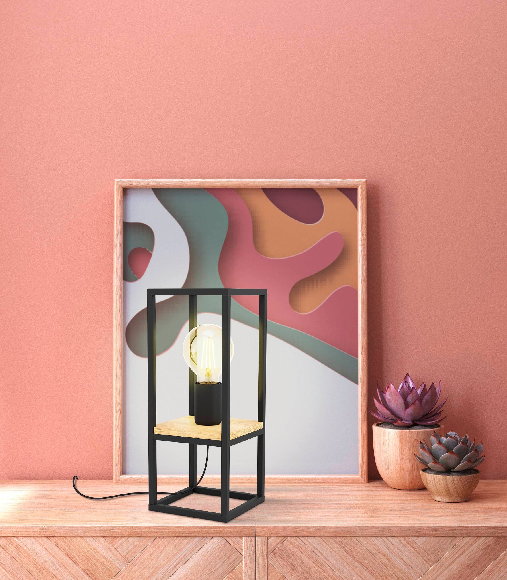 Eglo EU Marghera-Z Black Steel Modern Smart LED Floor Lamp