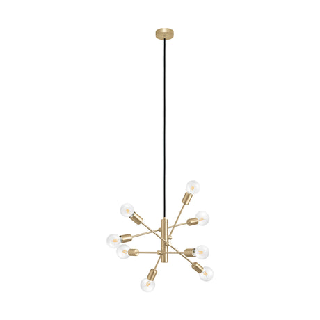 Eglo EU Gradoli 1 Brushed Brass Starburst Pendant Light