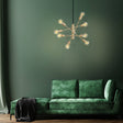 Eglo EU Gradoli 1 Brushed Brass Starburst Pendant Light